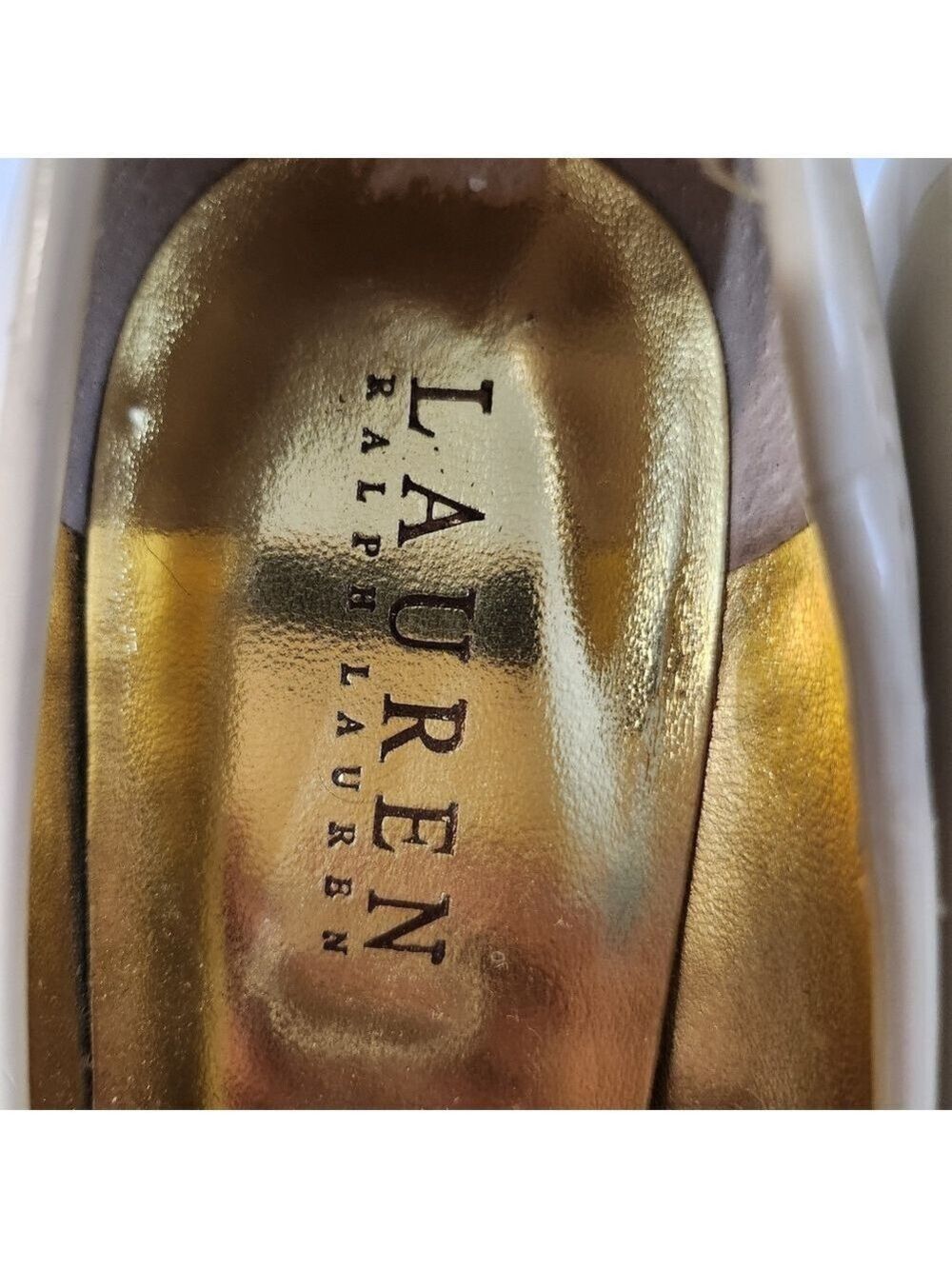 Ralph Lauren  Cream Patent Leather Shoes - Picture 4 of 10